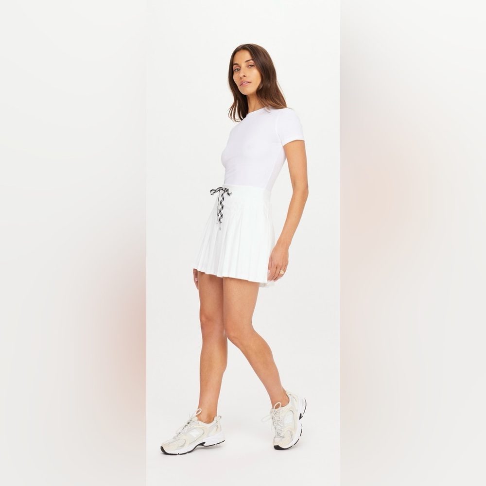 NEW THE UPSIDE CADIZ PLEATED SKIRT! WHITE, SIZE S, NEW WITH TAGS!